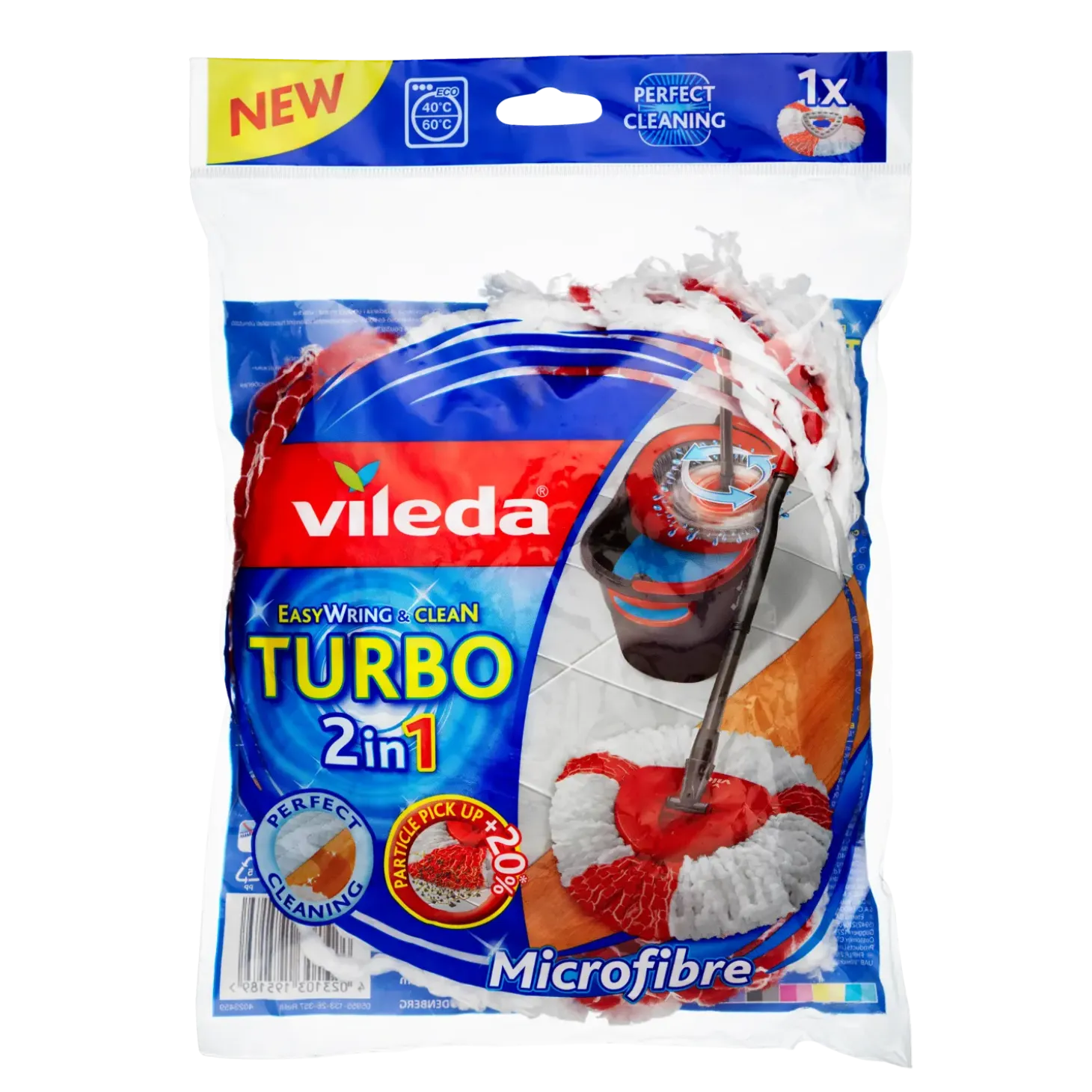 Vileda Easy Wring Turbo Spinmoppe - Spin 2i1 Refill