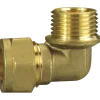 Vinkel klemring 15 mm x1/2" messing