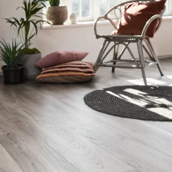 Wallmann Organic silent hybridgulv grå eg 245x2003x9 mm