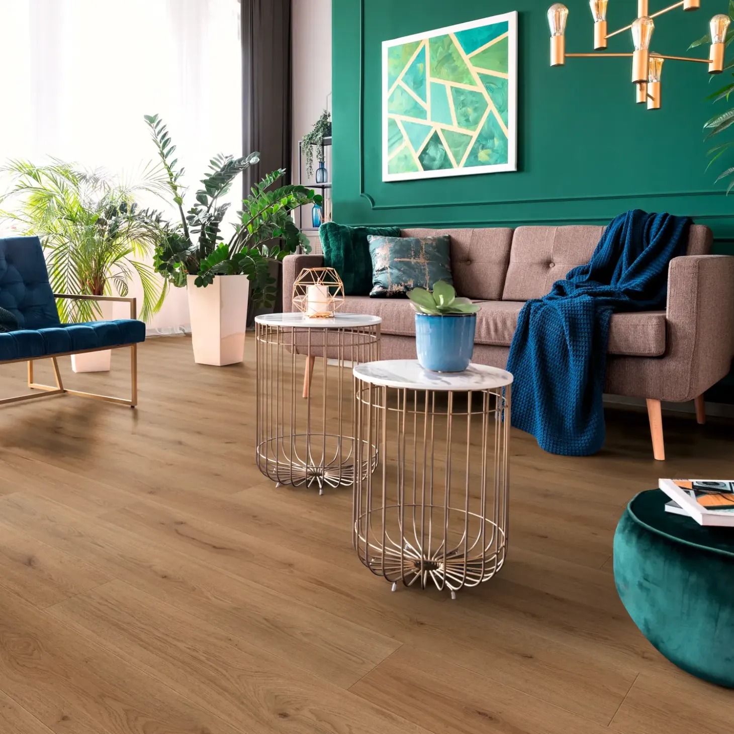 Wallmann planke laminatgulv, Advanced eg natur, 1380x193x8 mm