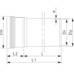 Wavin kloakrør PP-ML rød 110x250 mm