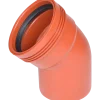 Wavin kloakrør PP rød bøjning 45° x110 mm