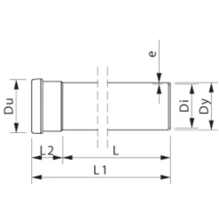 Wavin kloakrør PVC-ML rød 110x500 mm