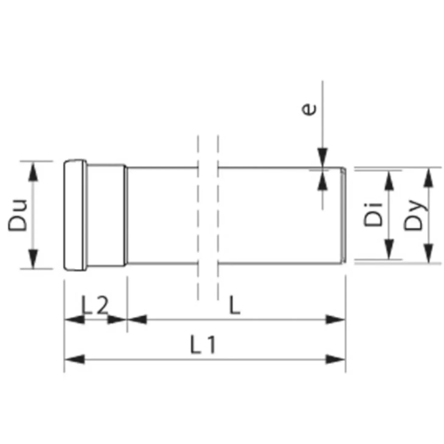 Wavin kloakrør PVC-ML rød 110x500 mm