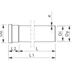 Wavin kloakrør PVC-ML rød 160x3000 mm