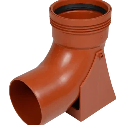 Wavin Wafix kloakrør PP rød fodbøjning 88,5°x110 mm