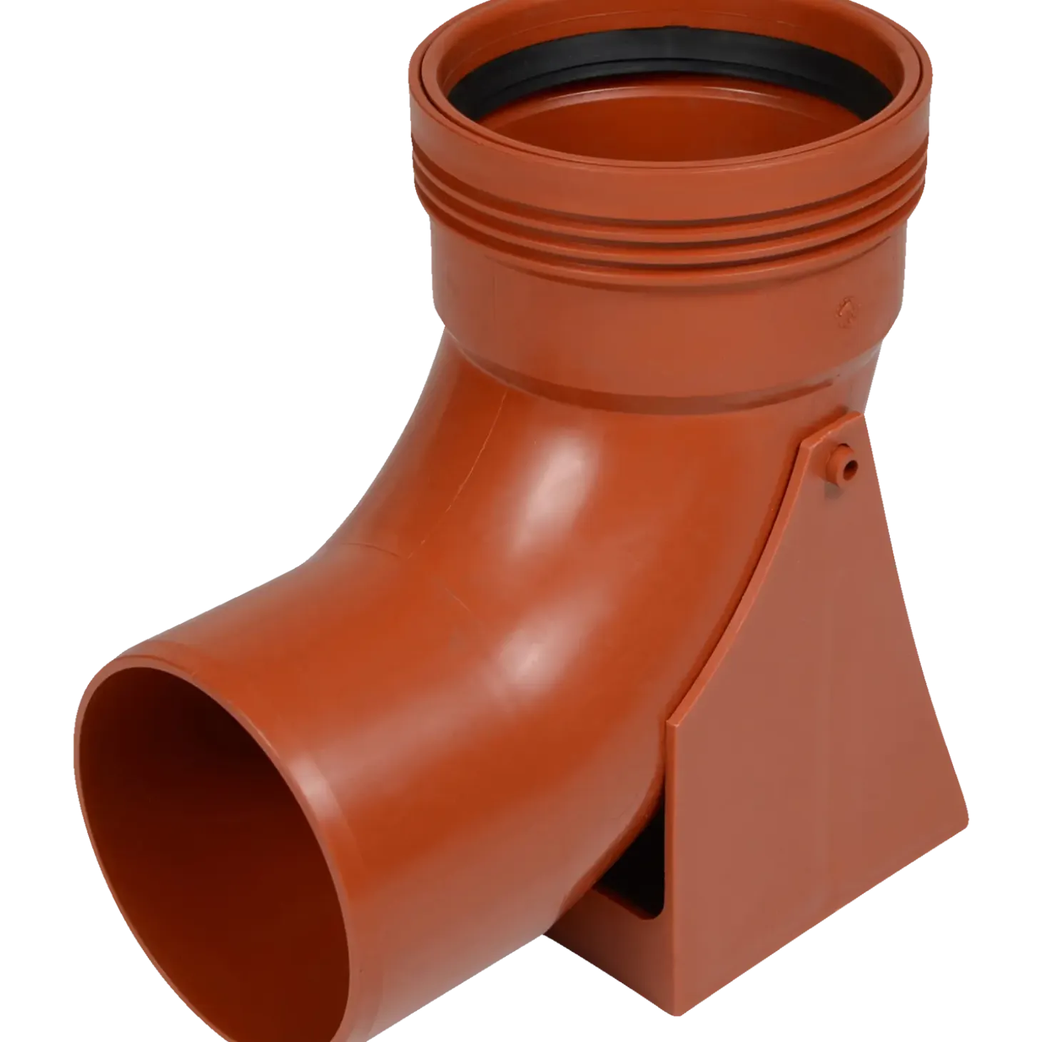 Wavin Wafix kloakrør PP rød fodbøjning 88,5°x110 mm