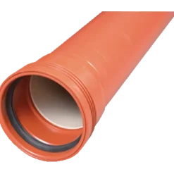 Wavin Wafix kloakrør PP SN4 rød med muffe 110x500 mm