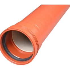Wavin Wafix kloakrør PP SN4 rød med muffe 110x3000 mm