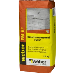 Weber FM5R funktionsmørtel ufarvet 25 kg.