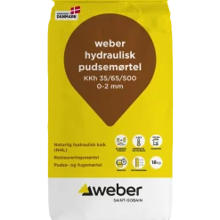Weber hydraulisk pudsemørtel KKh 35/65/500 0-2 mm 18 kg