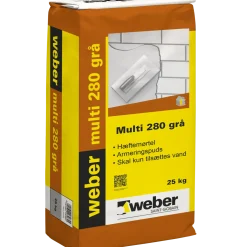 Weber Multi 280 grå hæftemørtel / tyndpuds 25 kg