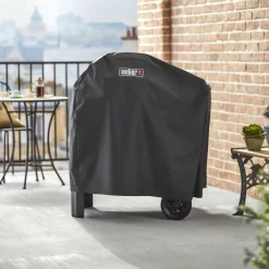 Weber Pulse 1000 og 2000 med vogn Premium grillbetræk sort
