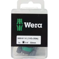 Wera 889/4/1 K rapidadapter universal bitsholder 1/4"x50 mm 3 stk