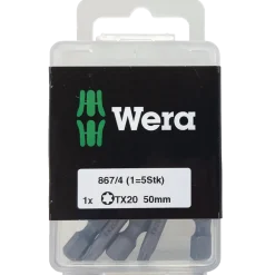 Wera torx bits 867/4 Z TX20X50 5 stk