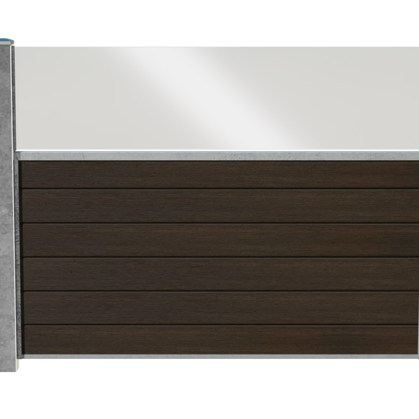Wimex Livø Prime komposithegn m. glas MatBrun 140 cm
