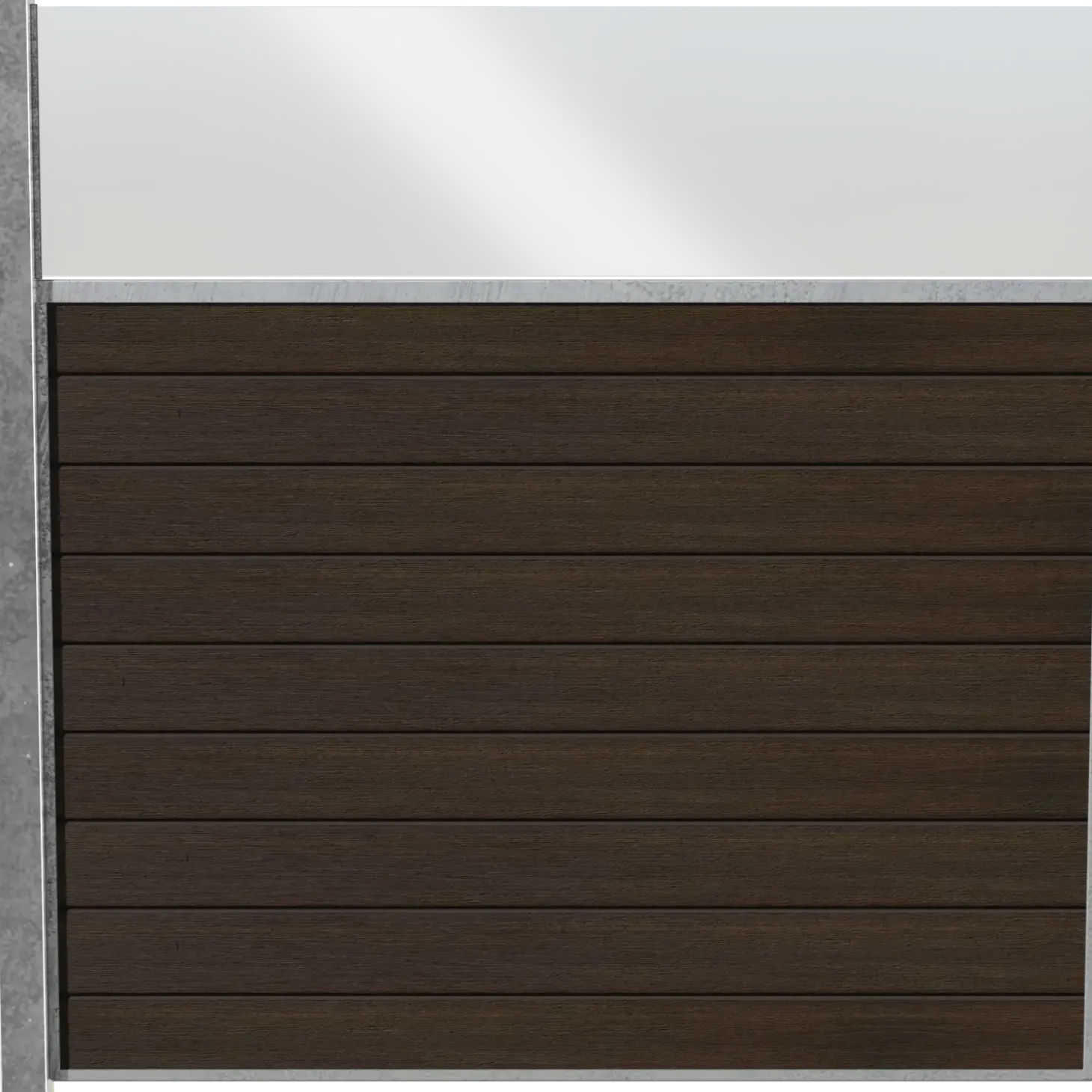 Wimex Livø Prime komposithegn m. glas MatBrun 140 cm