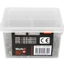 Work>it indendørs TX20 skrueboks 1185 stk